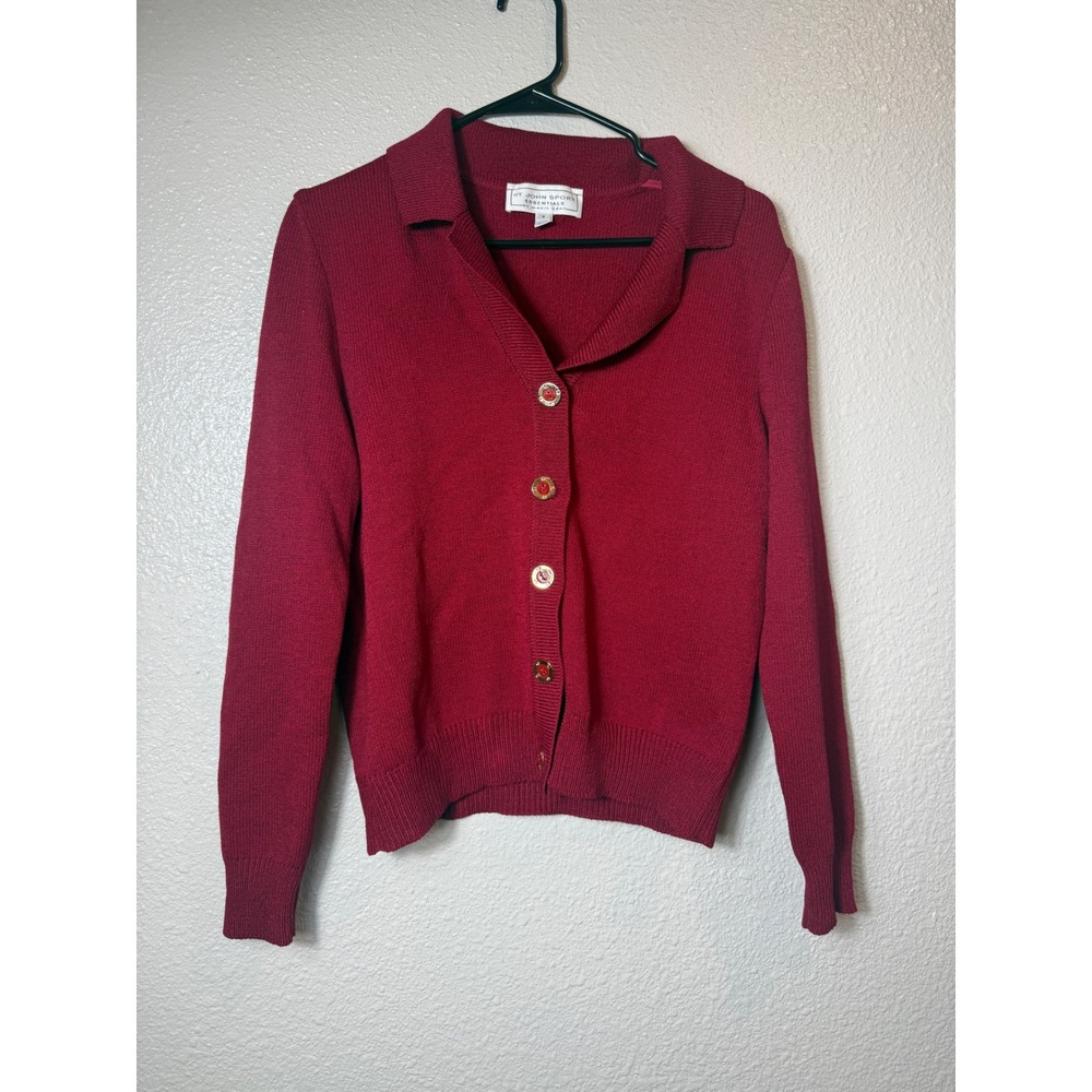 Vintage St. John Sport Essentials by Marie Gray Wool Blend Cardigan Size S